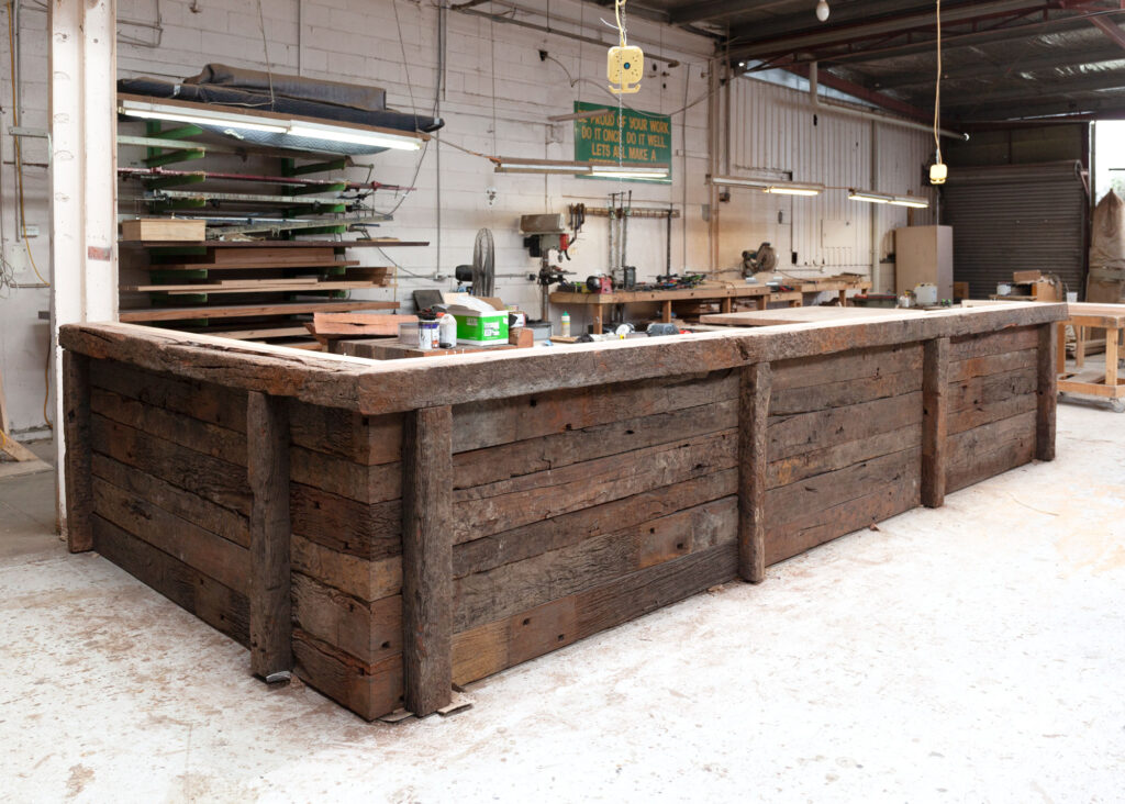 recycled timber bar in Melbourne