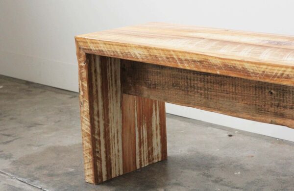 timber dining bench detail