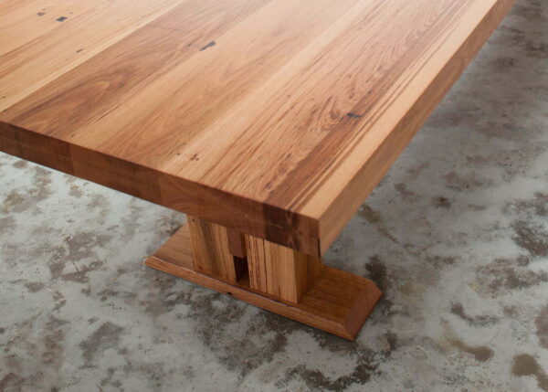 timber pedestal dining table