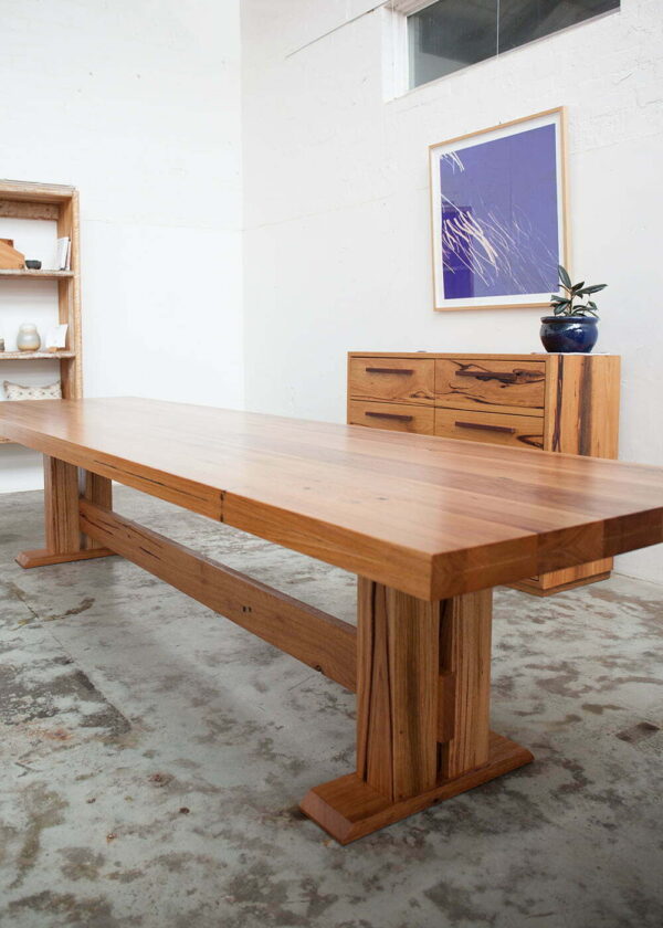 timber Pedestal dining table