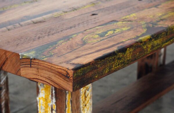timber standing dining bench