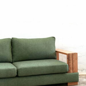 two seater sofa in linen fabric