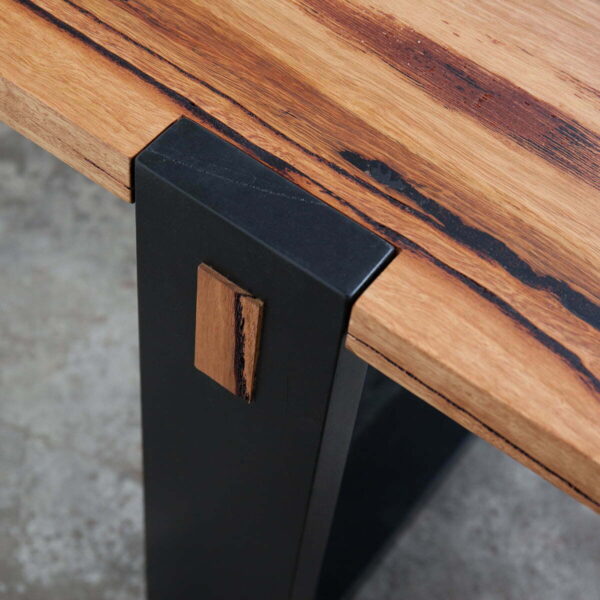 timber coffee table leg detail