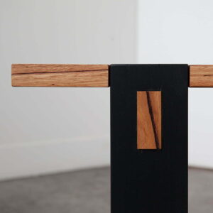 Timber coffee table leg detail