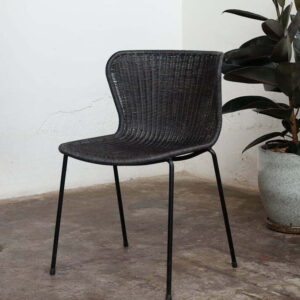 Chair 603 rattan and metal dining chair