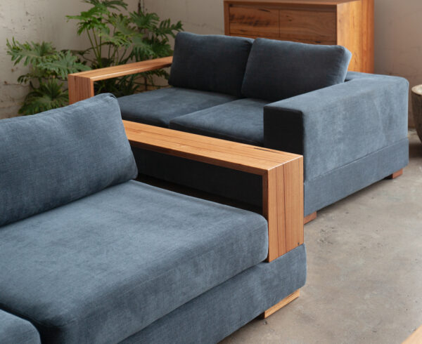 Neptune lowline sofa with timber arm