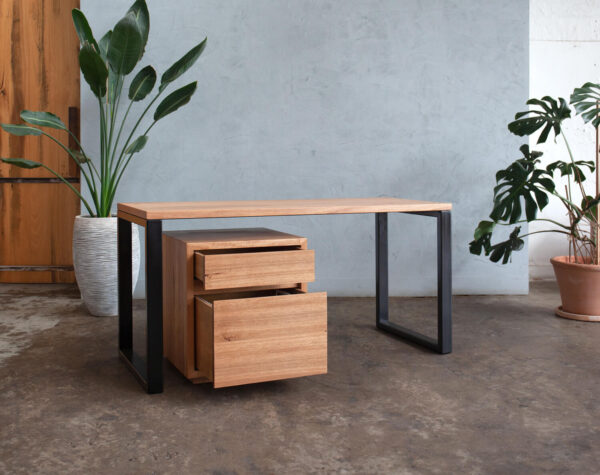 Brixton timber desk with drawer unit