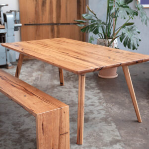 Jordan timber dining table and dining bench