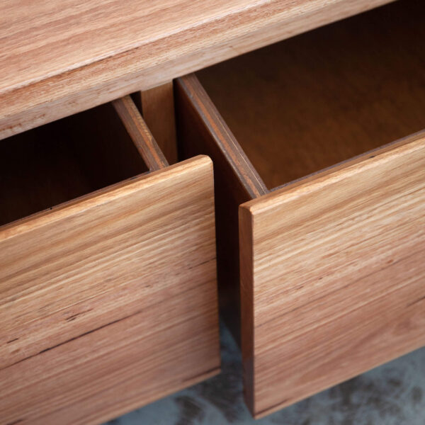timber coffee table drawer detail