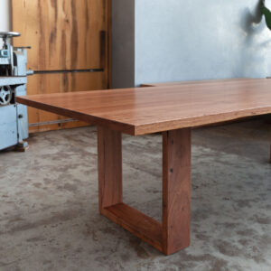 Recycled timber hoop leg Don dining table