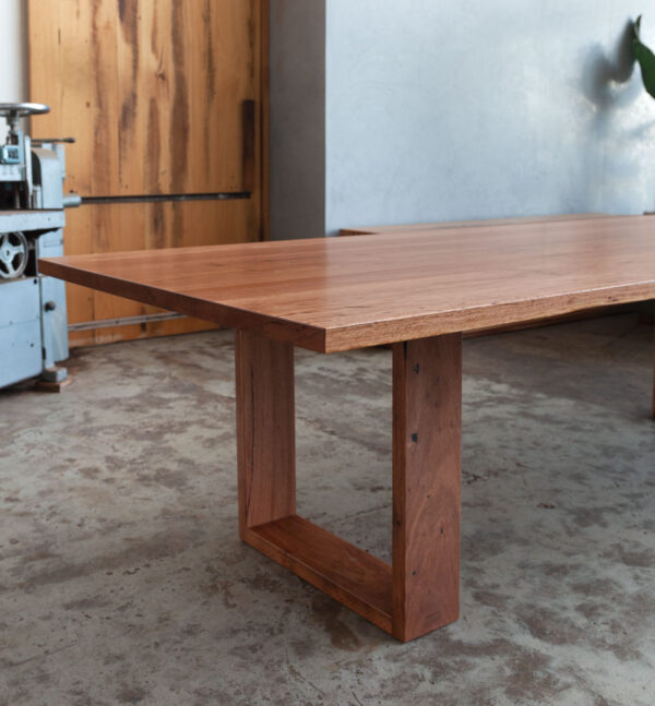 Recycled timber hoop leg Don dining table