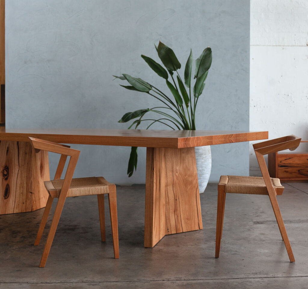 chunky custom timber dining table