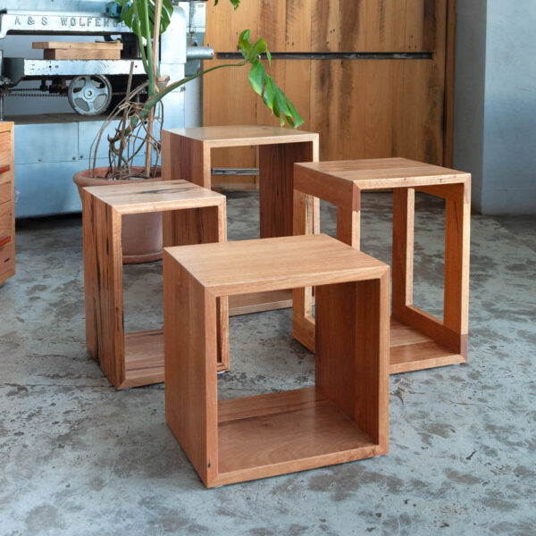 timber side table cubes