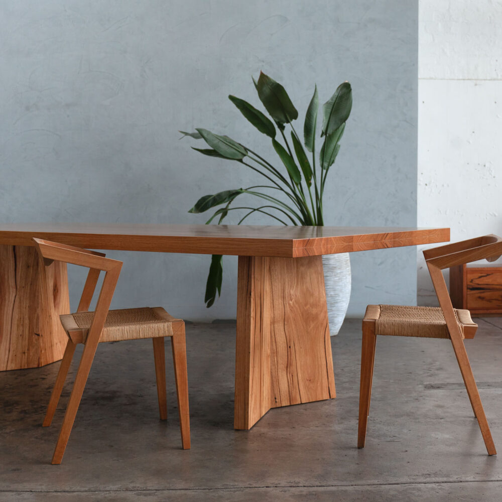 chunky custom timber dining table